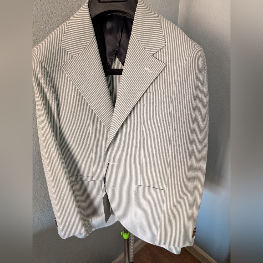 Green Seersucker Sportcoat Spier and Mackay